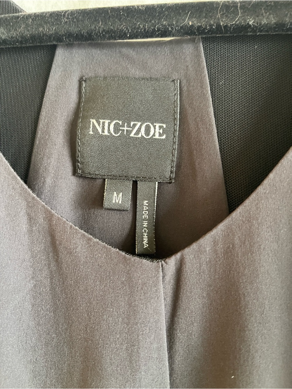 NIC+ZOE Sleeveless Midi Shift Dress in Black Charcoal Stretch Size M NWT - Picture 4 of 12